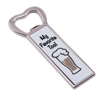 Small bottle opener with magnets on the back