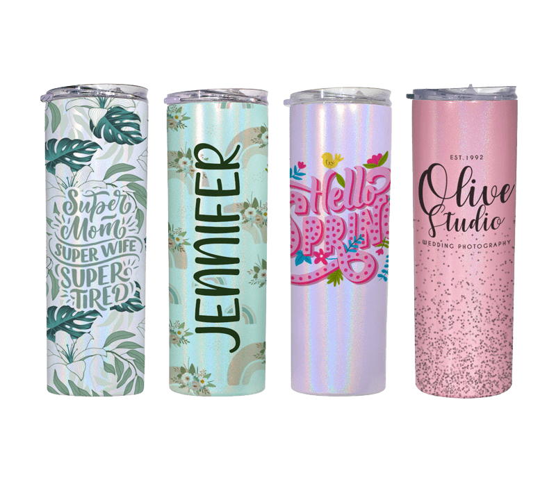 20oz shimmer stainless steel tumbler with straw &amp; lid