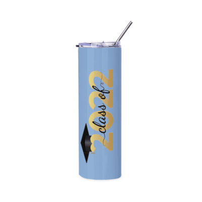 30oz straight stainless steel tumbler with straw &amp; lid