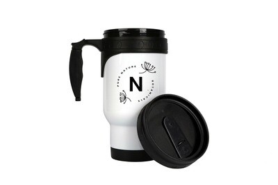 14oz stainless steel travel mug with insert