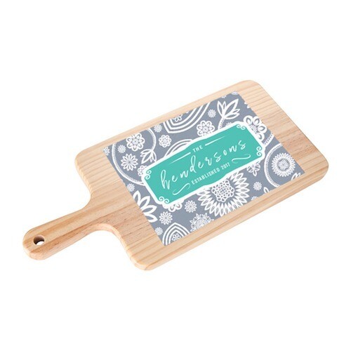 Rectangular cheese board with ceramic tile insert