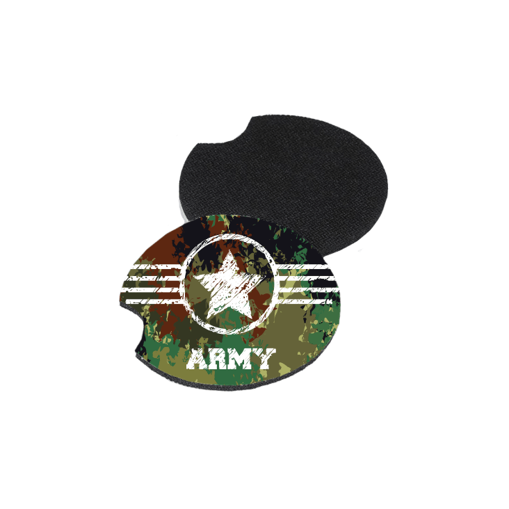 Set of 2 - fabric car coasters (personalized)