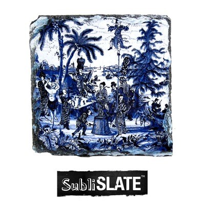 3.9&quot; x 3.9&quot; - Slate - Square gloss coaster