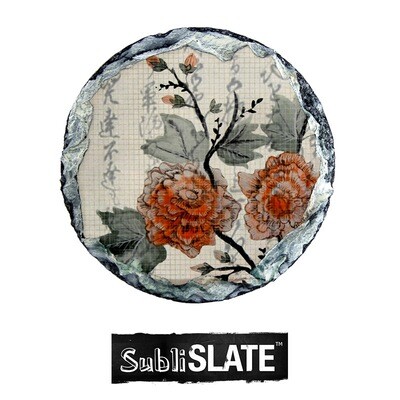 4&quot; Diameter - Slate - Gloss round coaster
