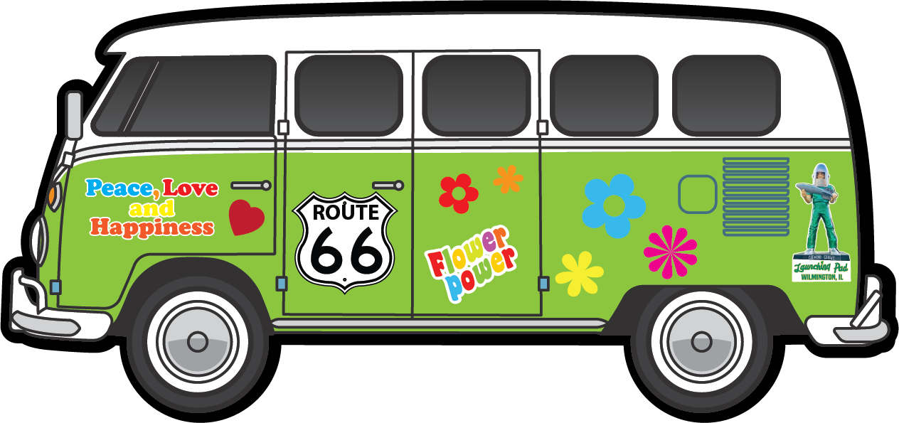 Green 70&#39;s Van magnet