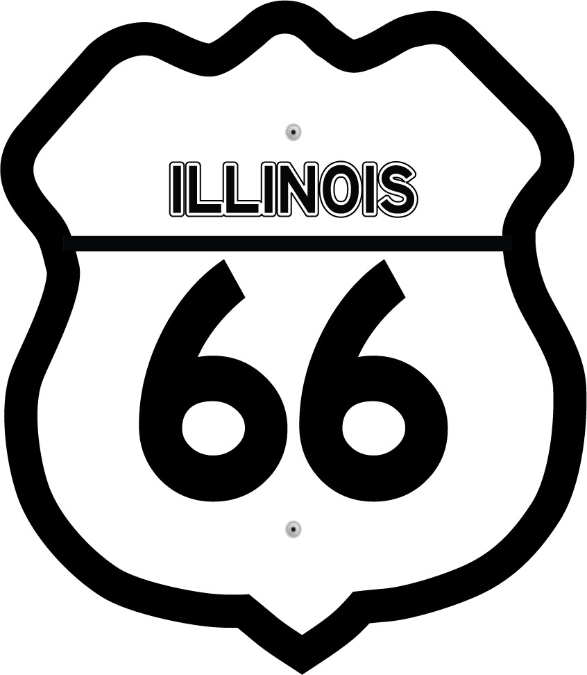 Black and White RT66 shield patch
