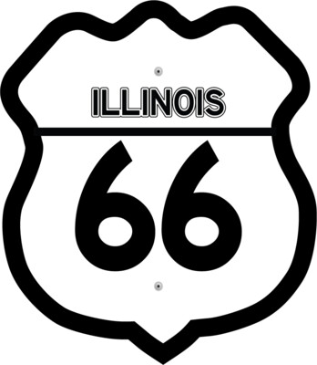 Black and White RT66 shield patch