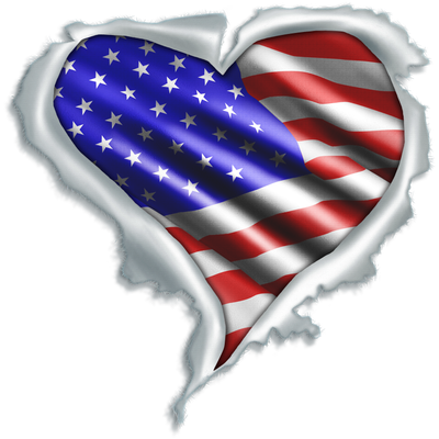 USA Flag Heart
