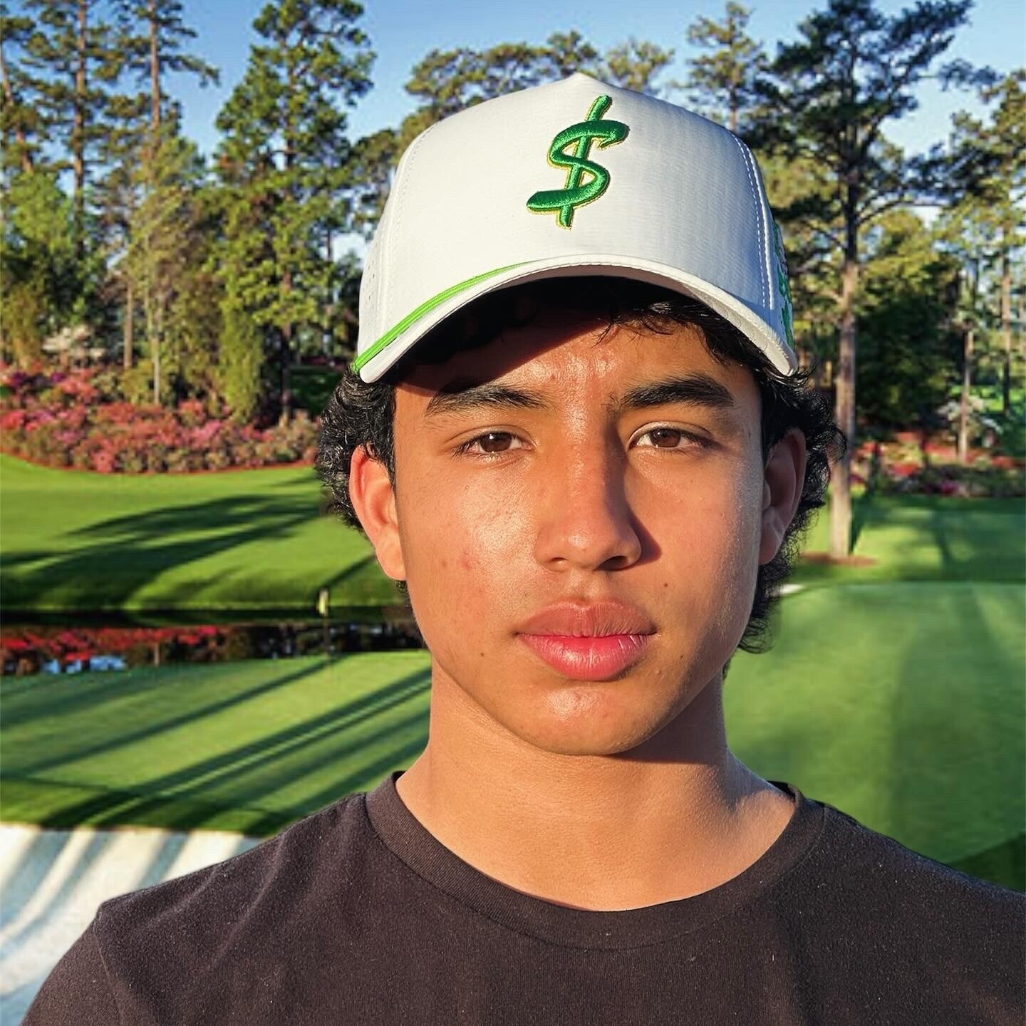 Performance Golf Hat/White and green