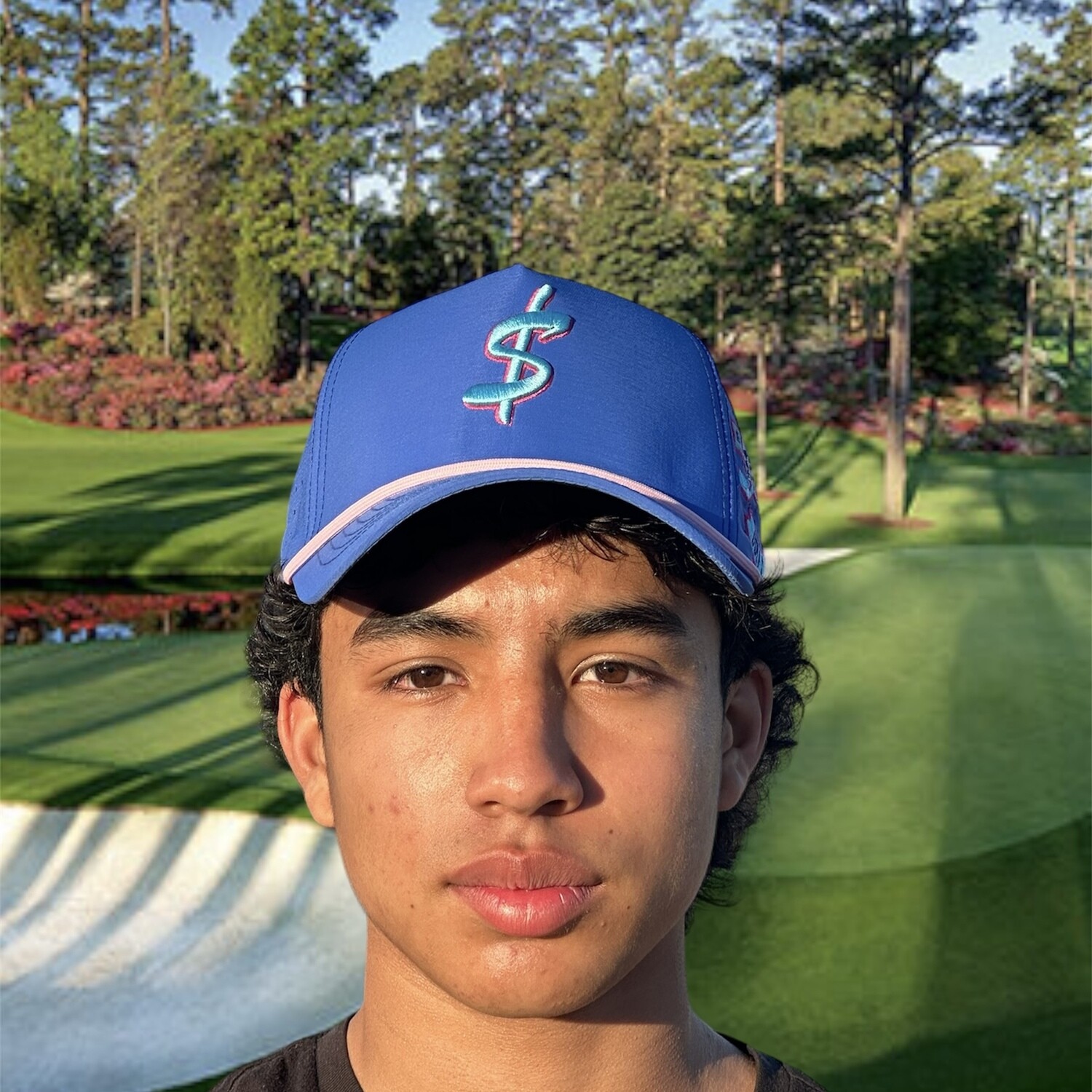 Performance Golf Hat/Blue and pink