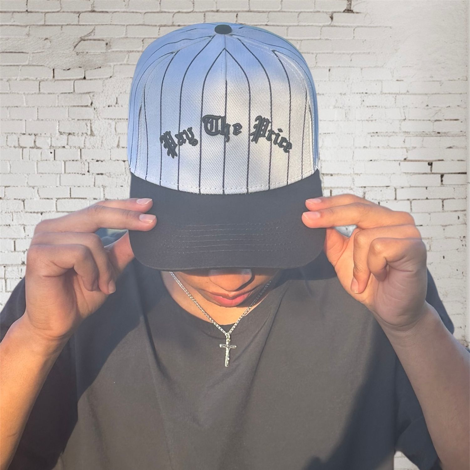 White/Black Pinstripe