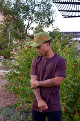 Olive/Orange Suede