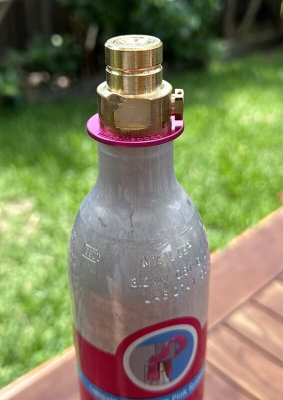 Soda gas PINK quick release system REFILL SWAP