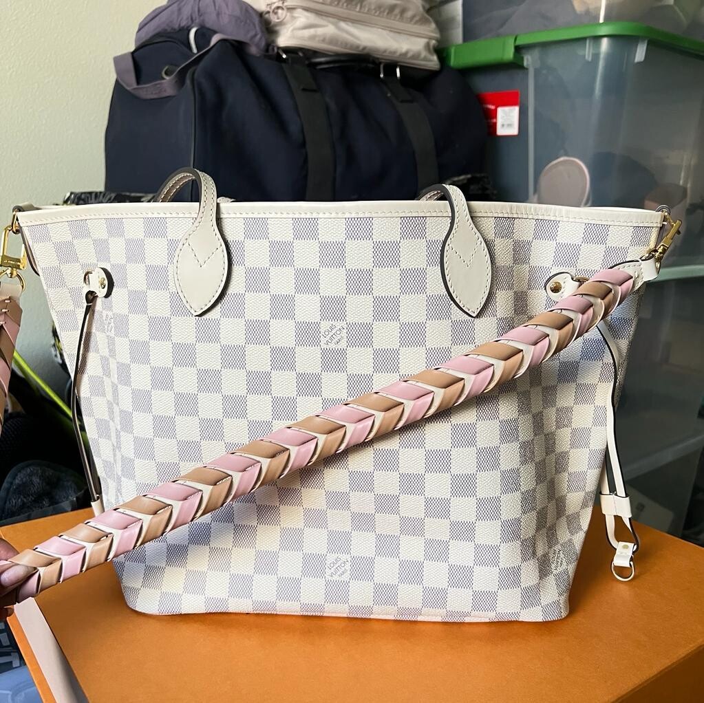 Damier Azur Neverfull MM with Strap