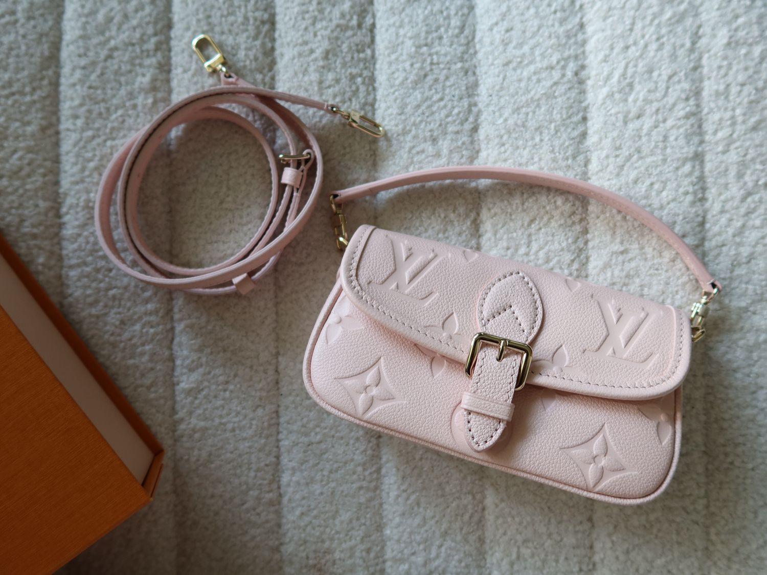 Nano Diane Empreinte Leather Pink