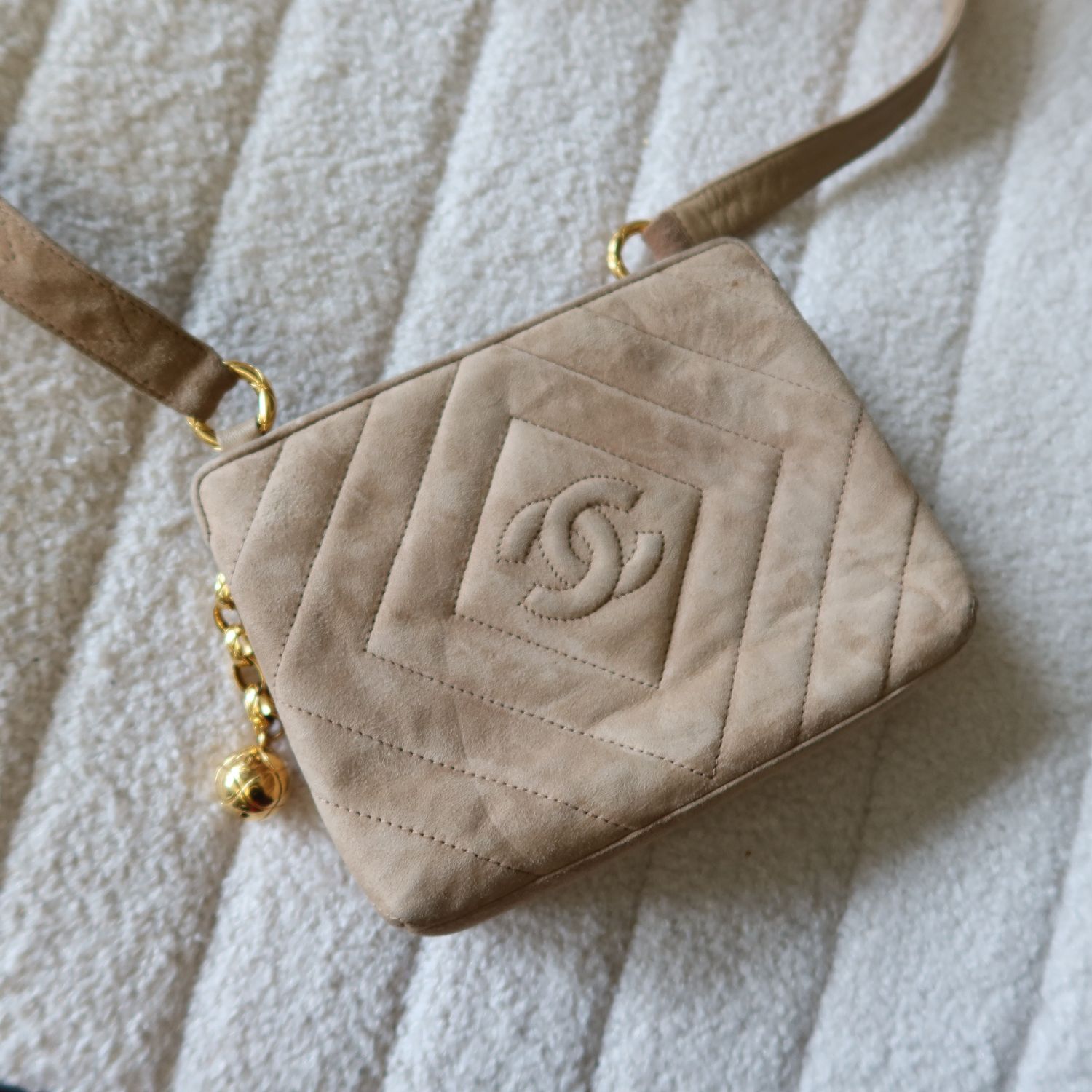 Chanel Vintage Suede Crossbody