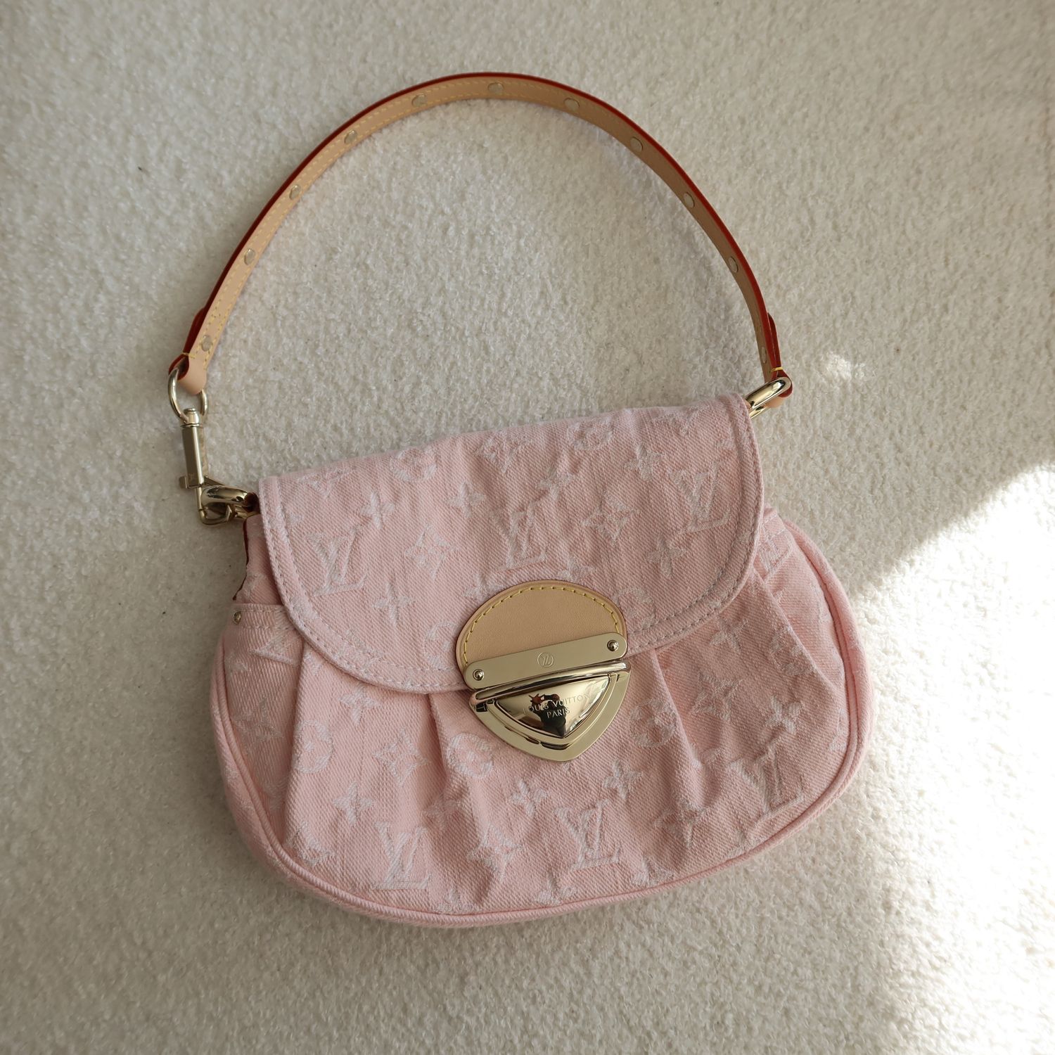 LV Sunset Denim Bag Pink