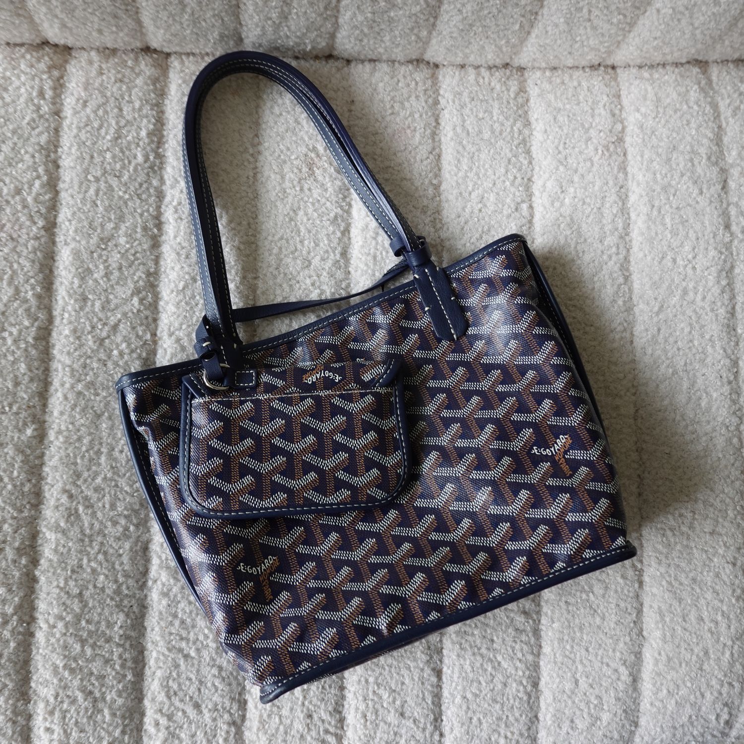 Goyard Mini Anjou Reversible Navy with Samorga Insert