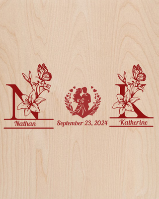 Monogrammed Wood Panels