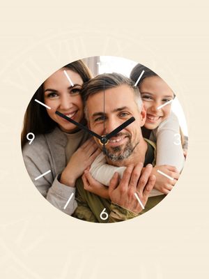 Custom acrylic wall clock with photo