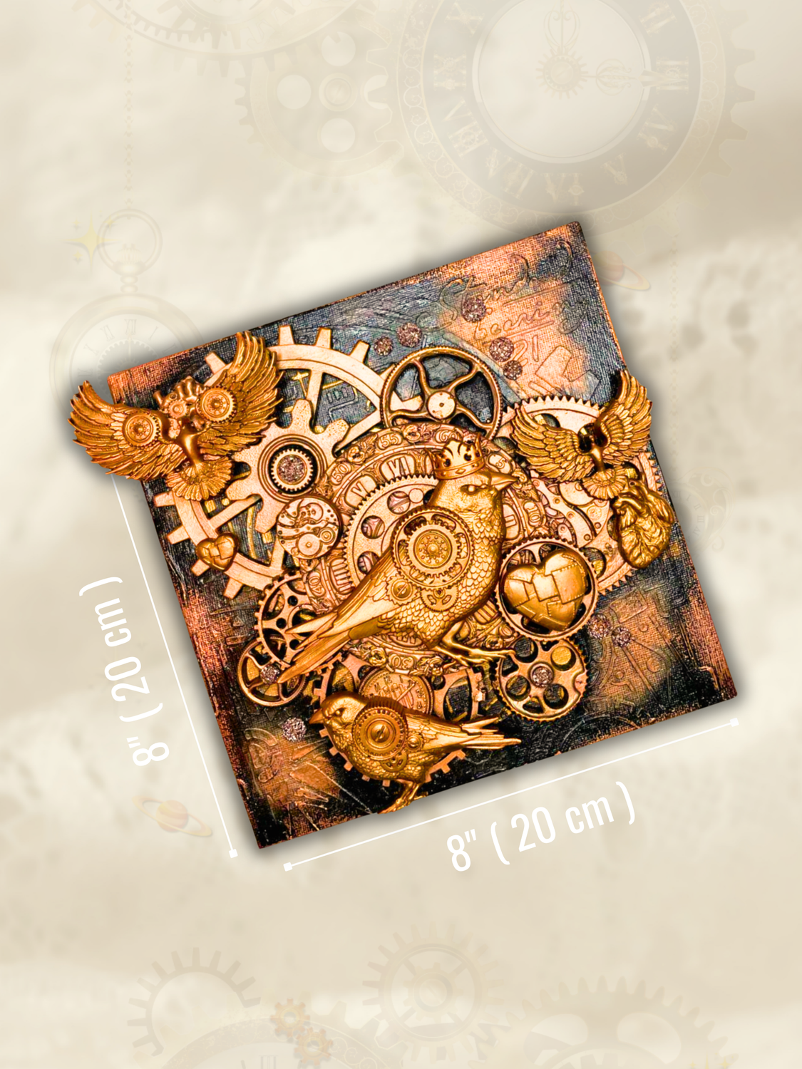 Unique Steampunk gift, Sculpture, original art industrial look,