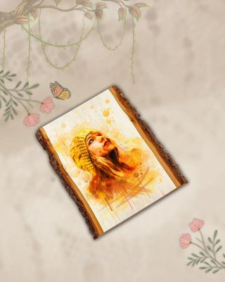 Custom Rustic Photo Transfer on Wood with live edges and bark