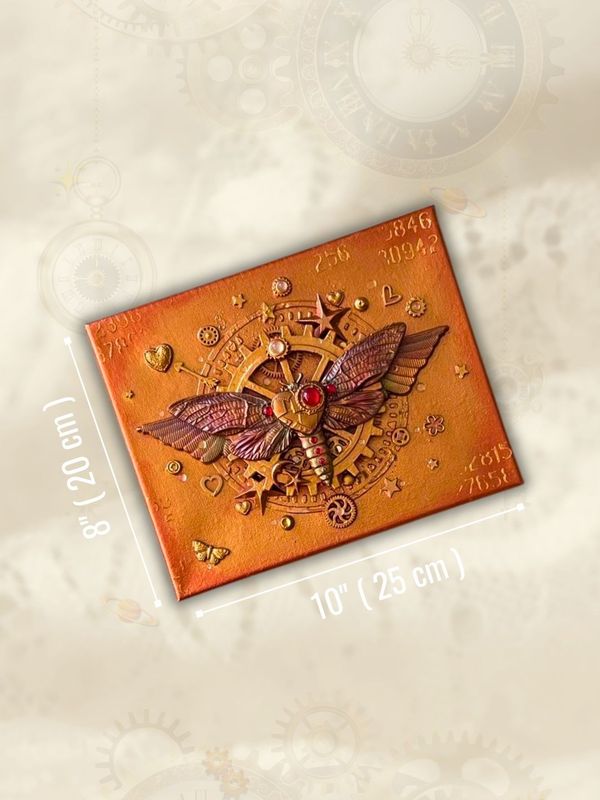 Unique Steampunk gift,  butterflies and Gear Industrial Look