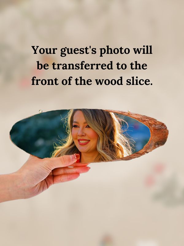 Rustic Wedding Seating &amp; Favor on wood with bark