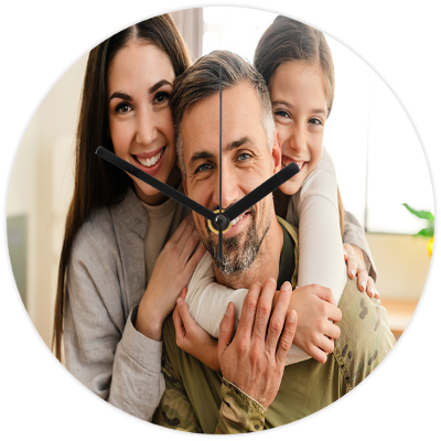 Personalized Rounded Minimalist Photo Clock Gift