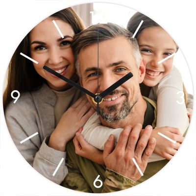Personalized Rounded Classic Photo Clock Gift