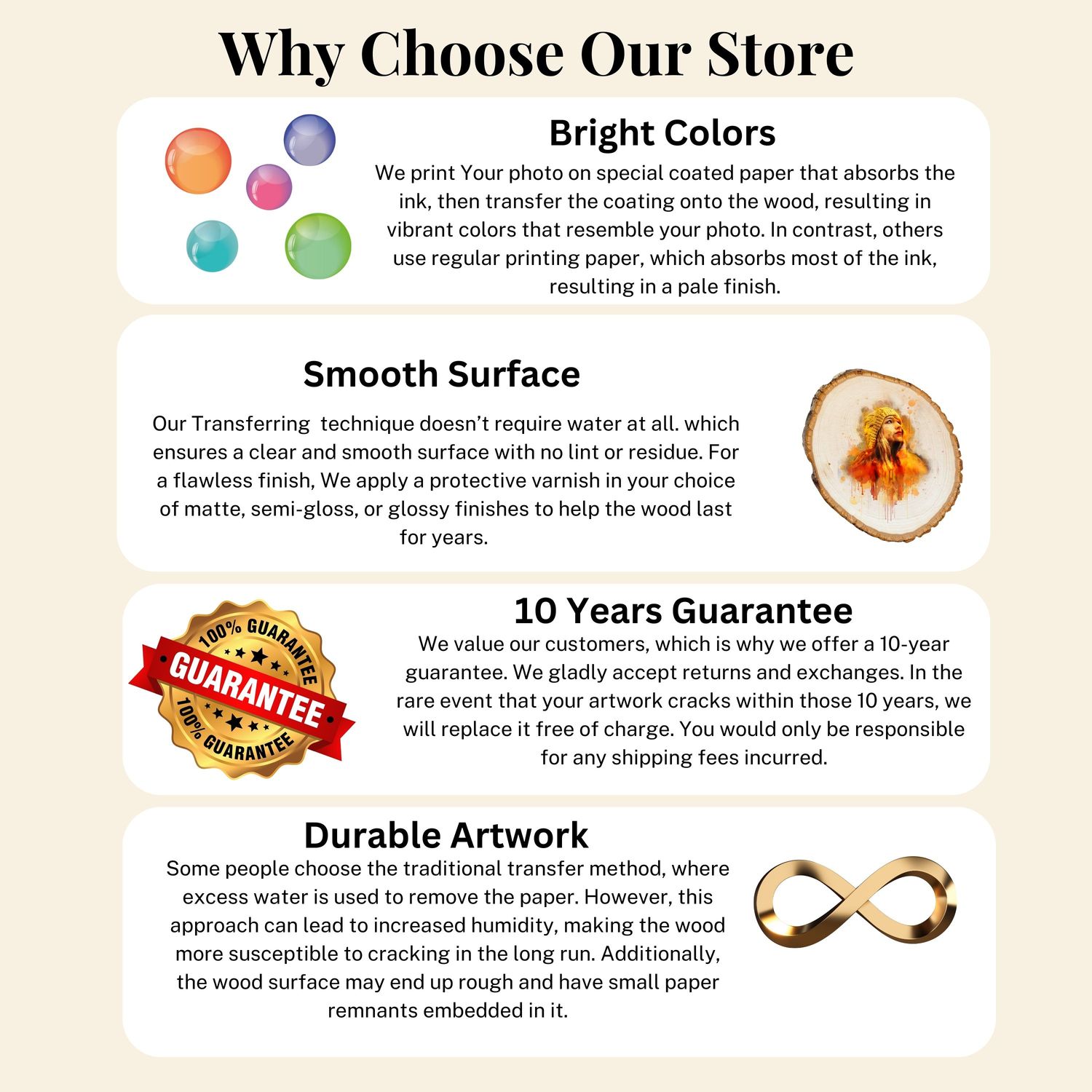 Personalized Watercolor Photo Transfer on Oval Painted Wood