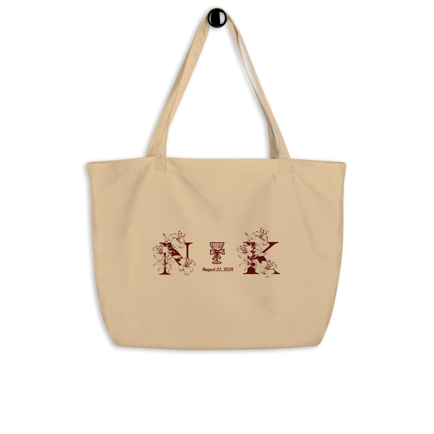 Large organic tote bag