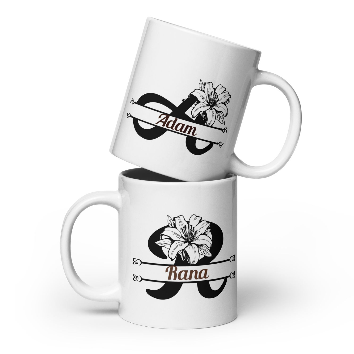 White glossy mug