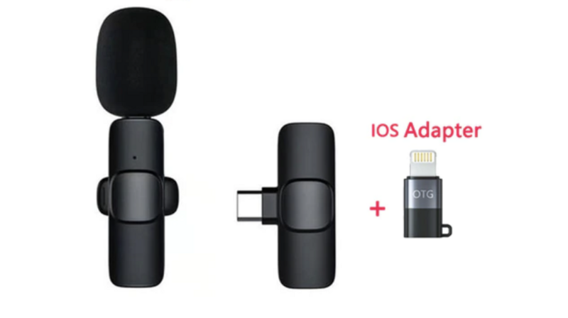 Pro Mic 2 for MacBooks, Android, or any USB-C device + iPhone and iPad adapter