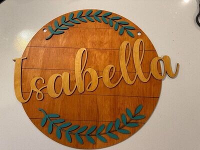 Customised Children Name Wall Plaque