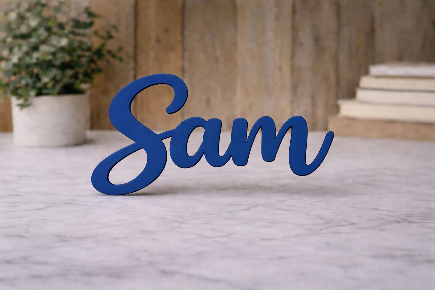 Single Layer Cursive Name Plaques