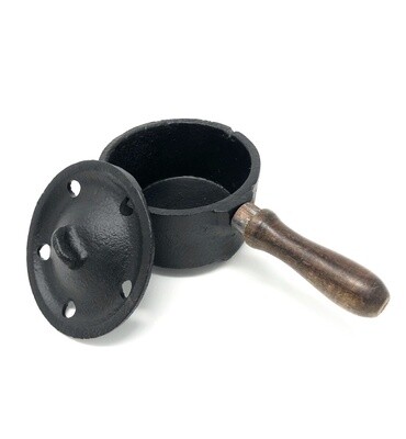 Cast Iron Cauldron with Wooden Handle