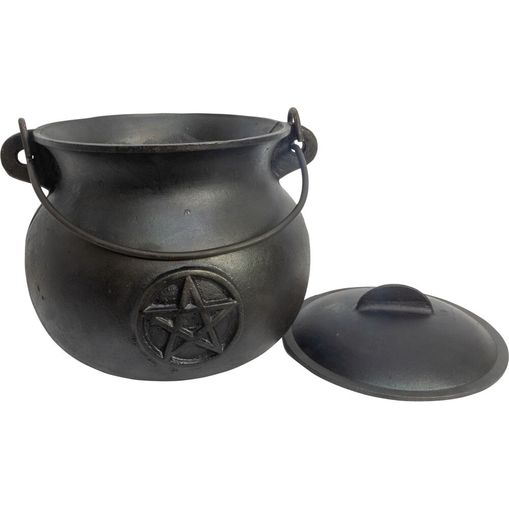 Cast Iron Food Grade Cauldron Large 11in - Pentacle