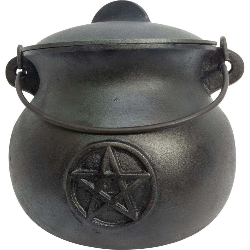 Cast Iron Food Grade Cauldron Large 11in - Pentacle