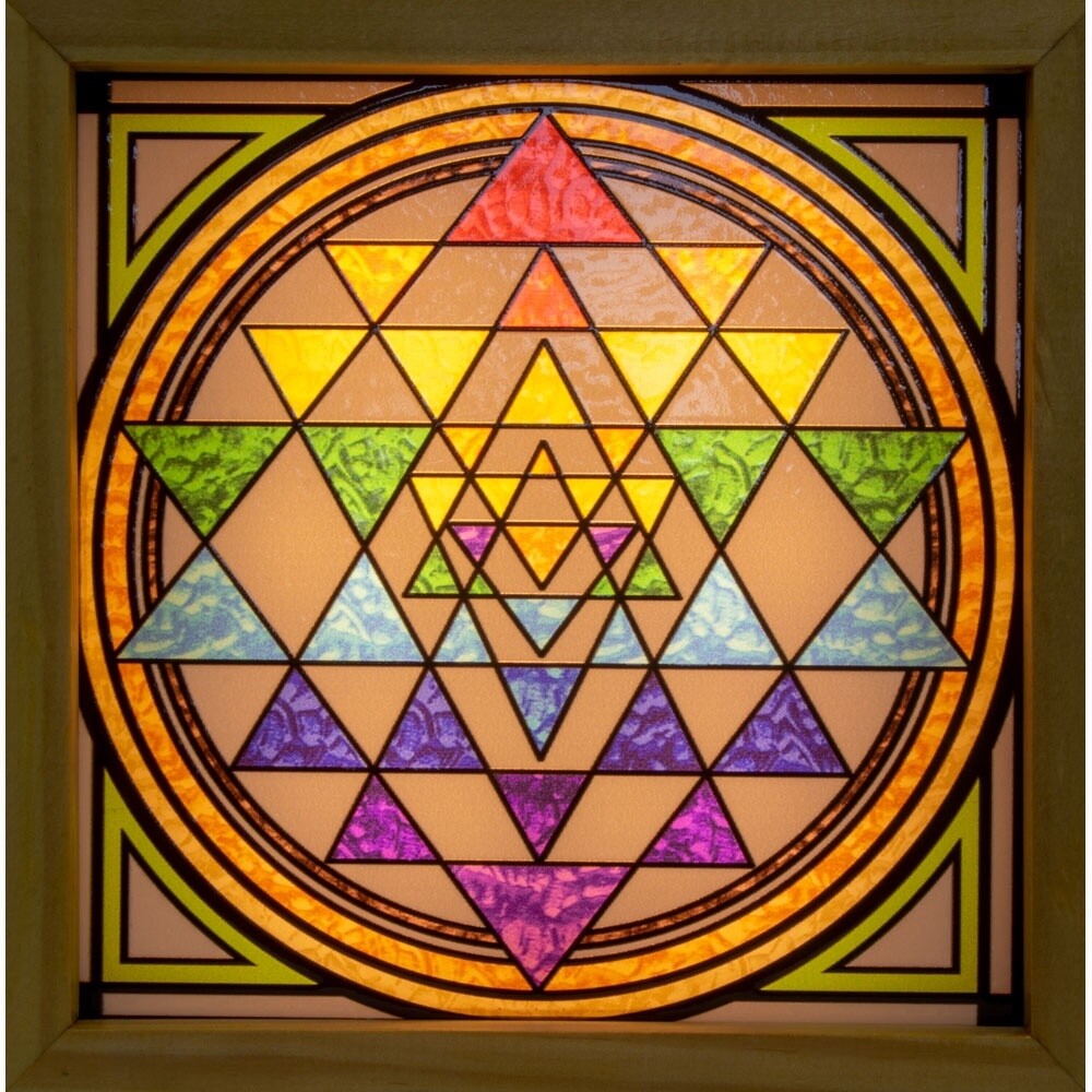 Wood Light Box w/ Changeable Glass &amp; USB Lamp