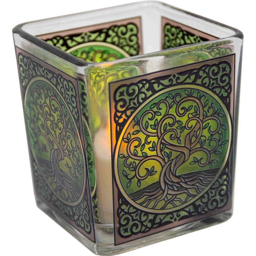 Handcrafted Glass Square Votive Holder