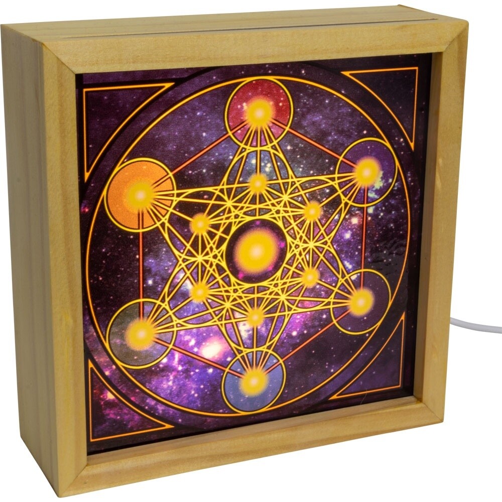 Wood Light Box w/ Changeable Glass &amp; USB Lamp