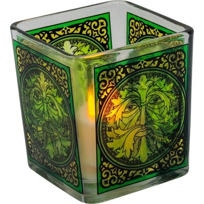 Handcrafted Glass Square Votive Holder