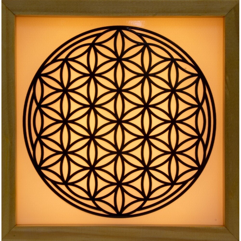Wood Light Box w/ Changeable Glass &amp; USB Lamp