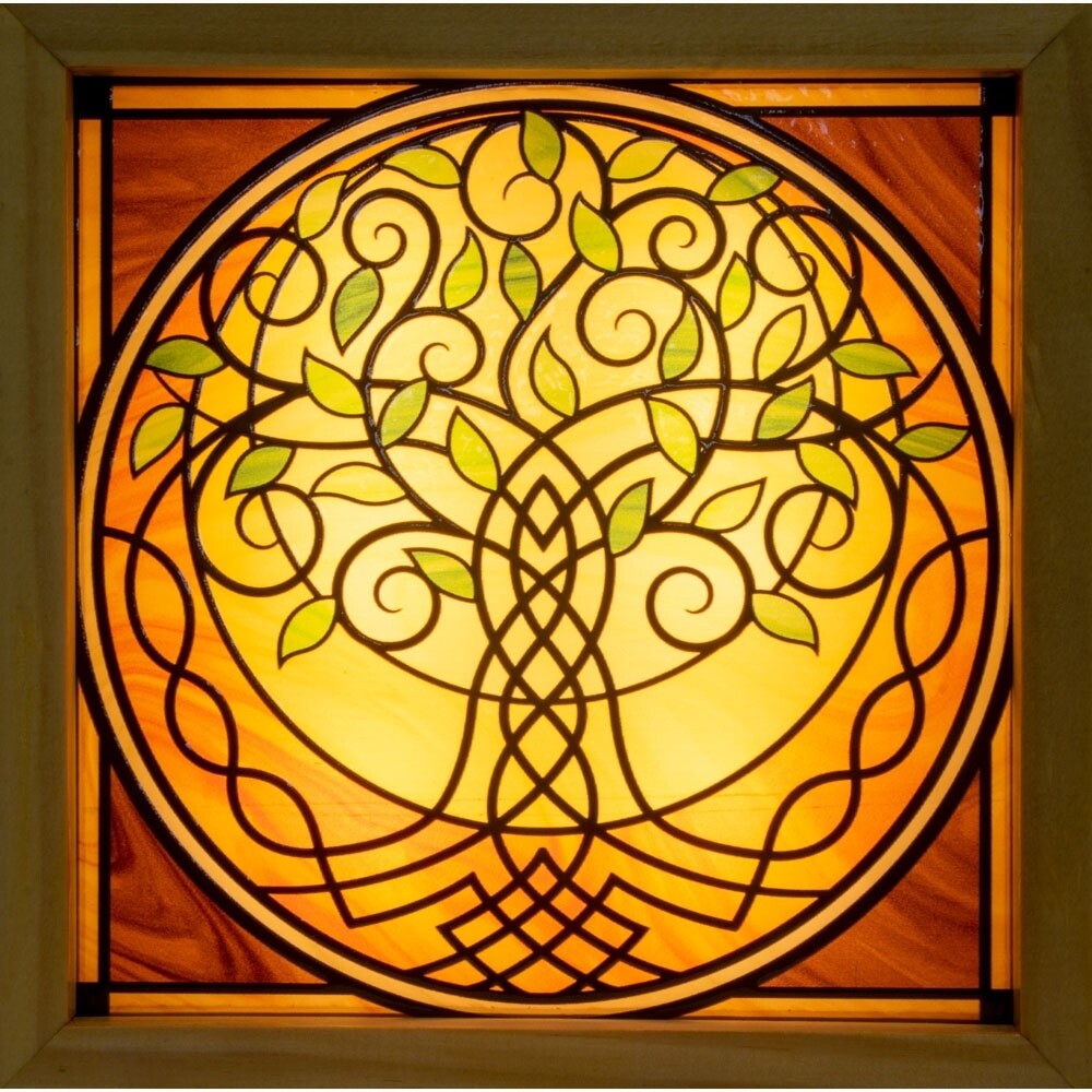 Wood Light Box w/ Changeable Glass &amp; USB Lamp