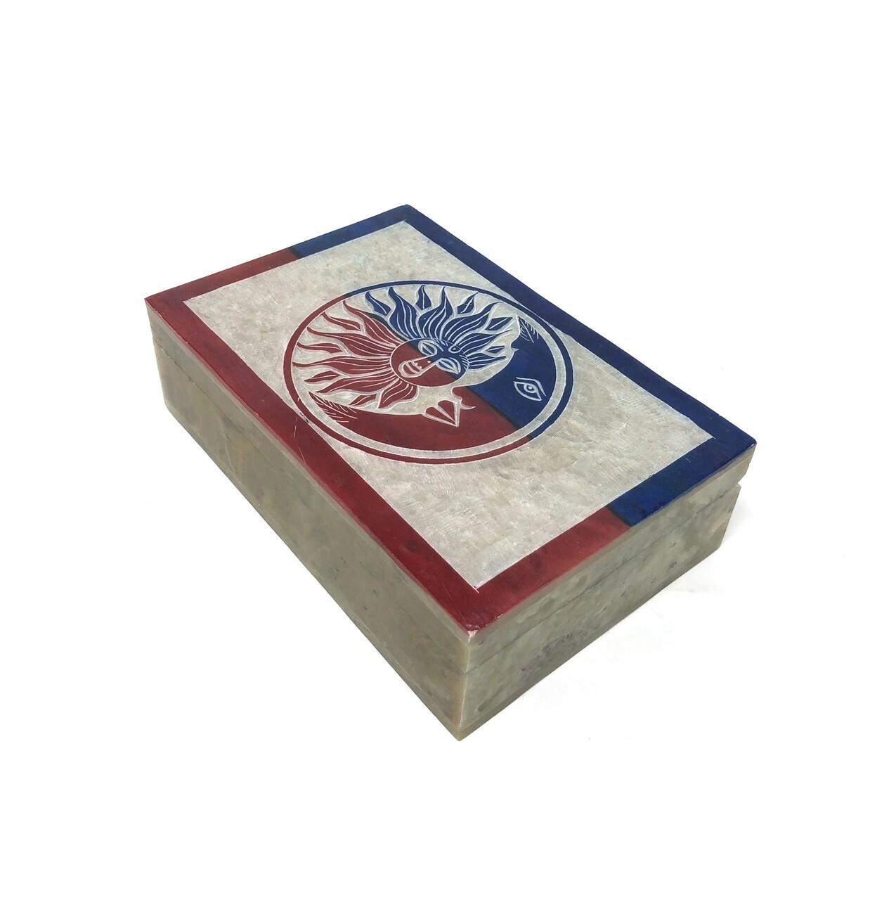 Stone Storage Box Dual Color Sun Moon 6&quot;x4&quot;