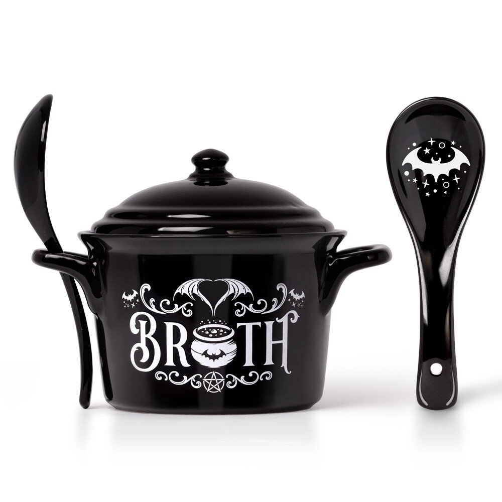 Bat Broth Bowl with Spoon