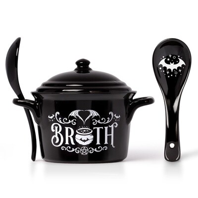 Bat Broth Bowl with Spoon