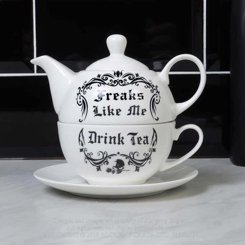 Freaks Like Me Drink Tea - Tea Pot