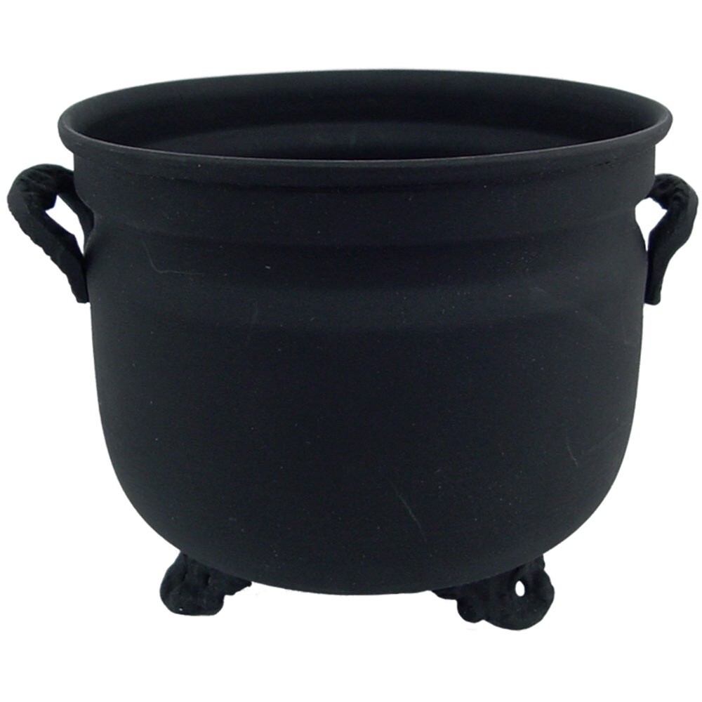 Black Plain Metal Cauldron w/Sand Bag